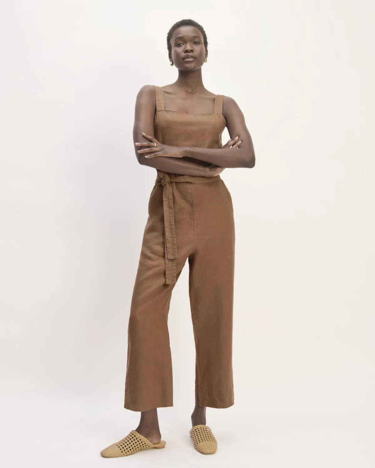 Everlane Dresses*The Linen Side-Button Jumpsuit