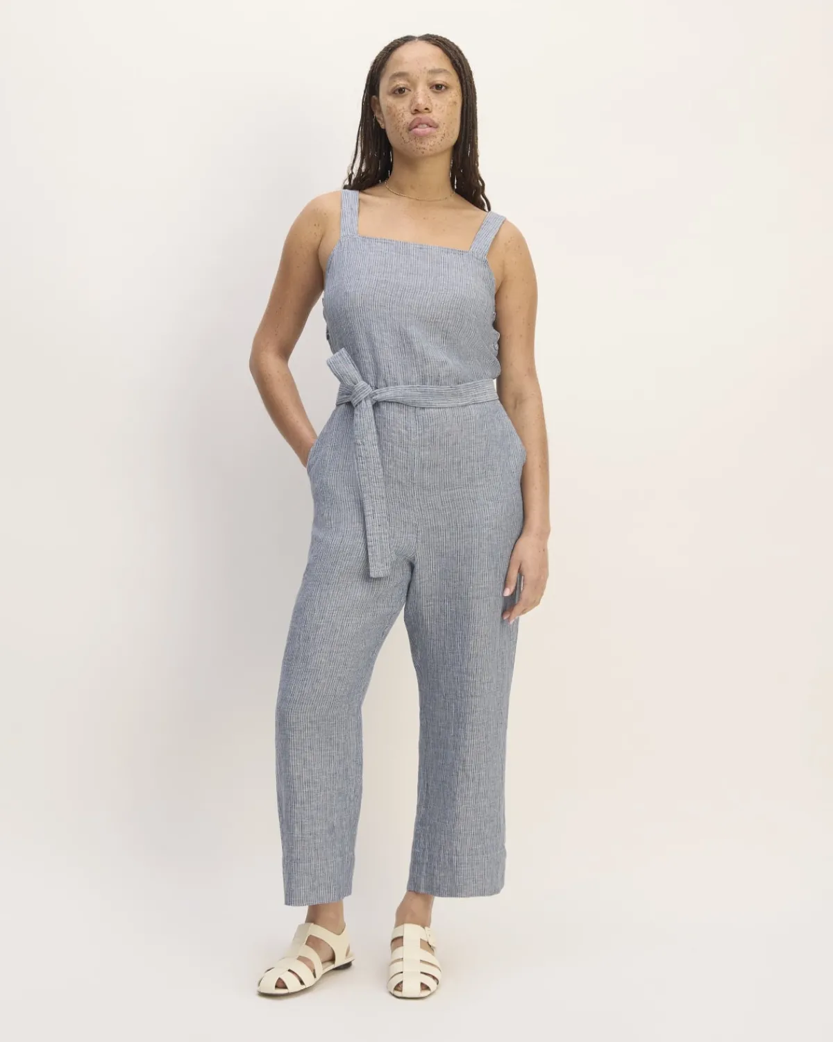 Everlane Dresses*The Linen Side-Button Jumpsuit
