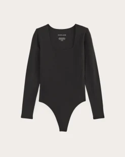 Everlane Bodysuits|Tees*The Long-Sleeve Supima® Square-Neck Bodysuit White