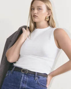 Everlane Tees|Tank Tops*The Luxe Rib Funnel-Neck Tank