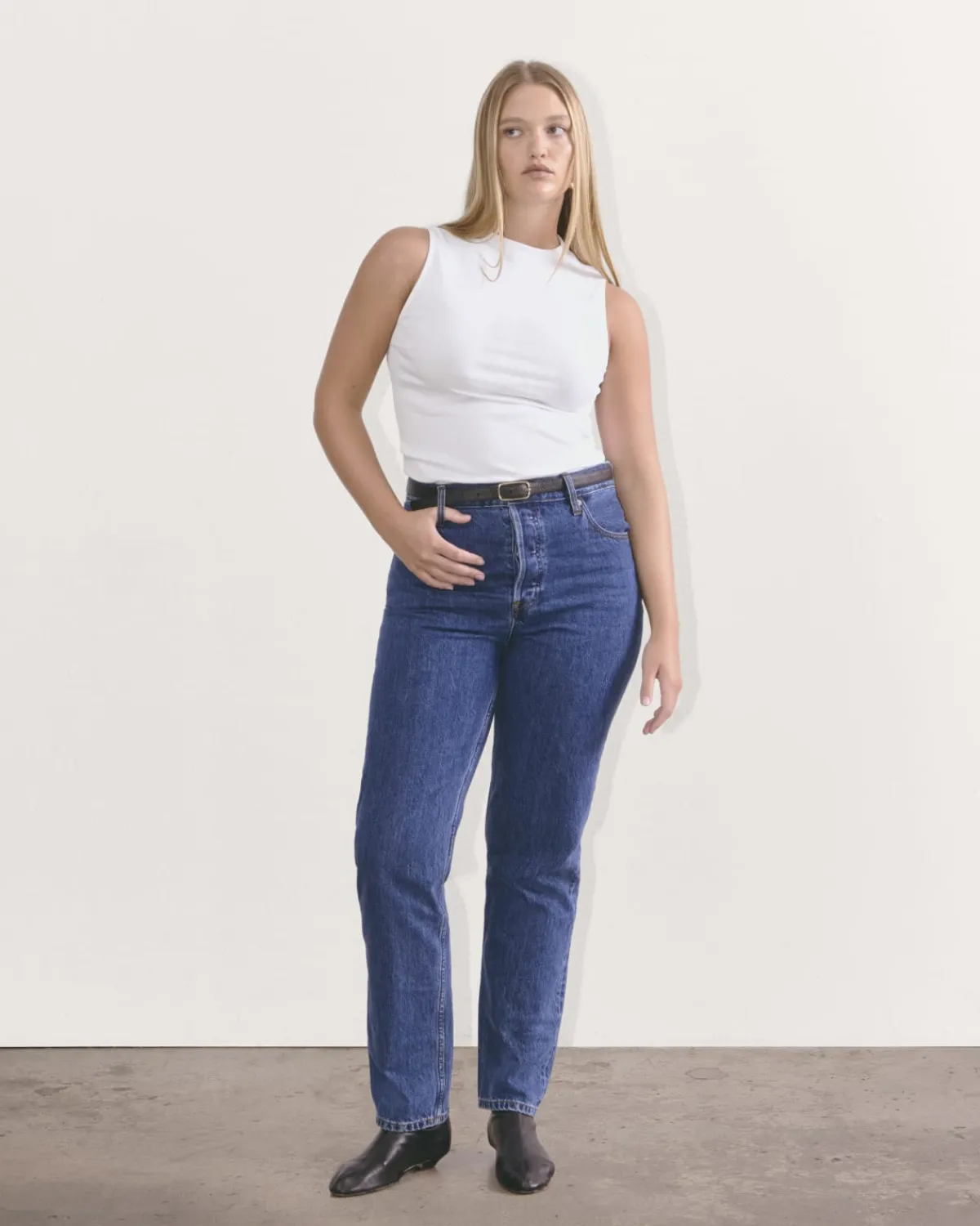 Everlane Tees|Tank Tops*The Luxe Rib Funnel-Neck Tank