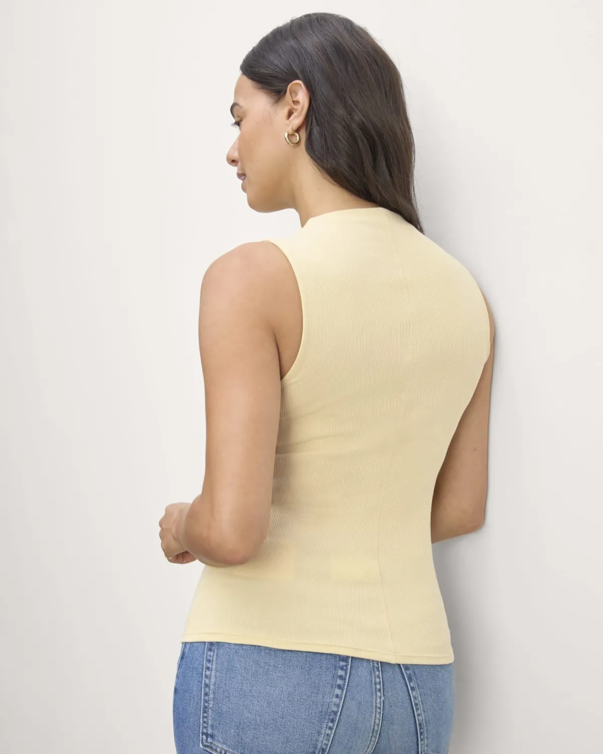 Everlane Tees|Tank Tops*The Luxe Rib Funnel-Neck Tank