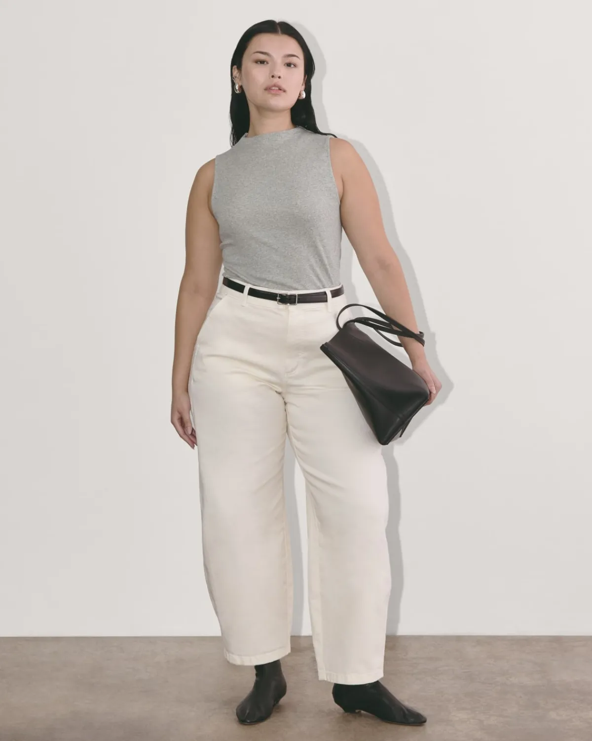 Everlane Tees|Tank Tops*The Luxe Rib Funnel-Neck Tank