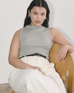 Everlane Tees|Tank Tops*The Luxe Rib Funnel-Neck Tank
