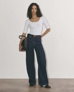 Everlane Tees|Short Sleeve Tees*The Luxe Rib Scoop-Neck Tee