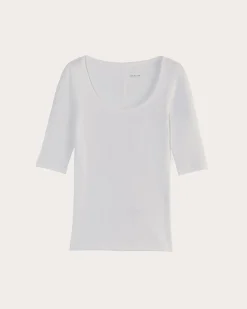 Everlane Tees|Short Sleeve Tees*The Luxe Rib Scoop-Neck Tee