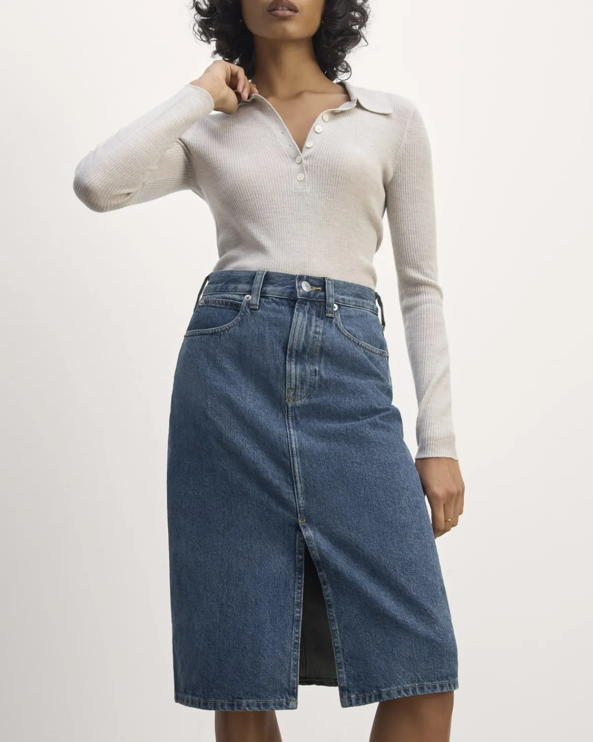 Everlane Shorts & Skirts|Jeans*The Mid-Way Skirt Deep Atlantic