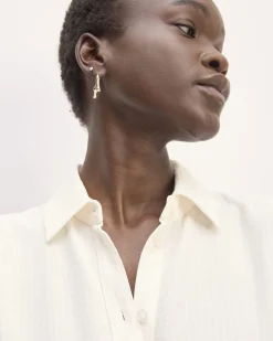 Everlane Dresses*The Mini Jacquard Stripe Shirt Dress