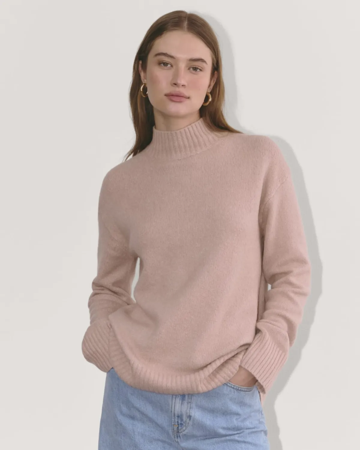 Everlane Sweaters*The Mockneck Sweater in Plush Cotton