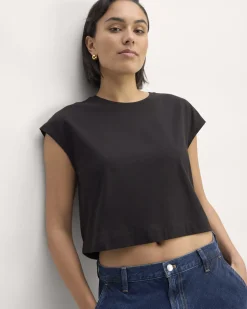 Everlane Tees|Short Sleeve Tees*The Muscle Cropped Tee in Essential Cotton