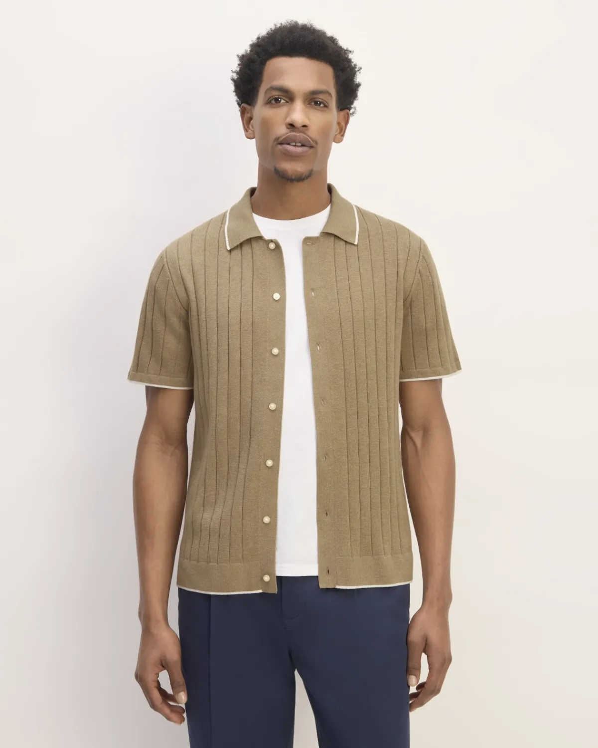 Everlane Sweaters|Turtleneck Sweaters*The No-Sweat Button-Down Polo Heathered Canvas