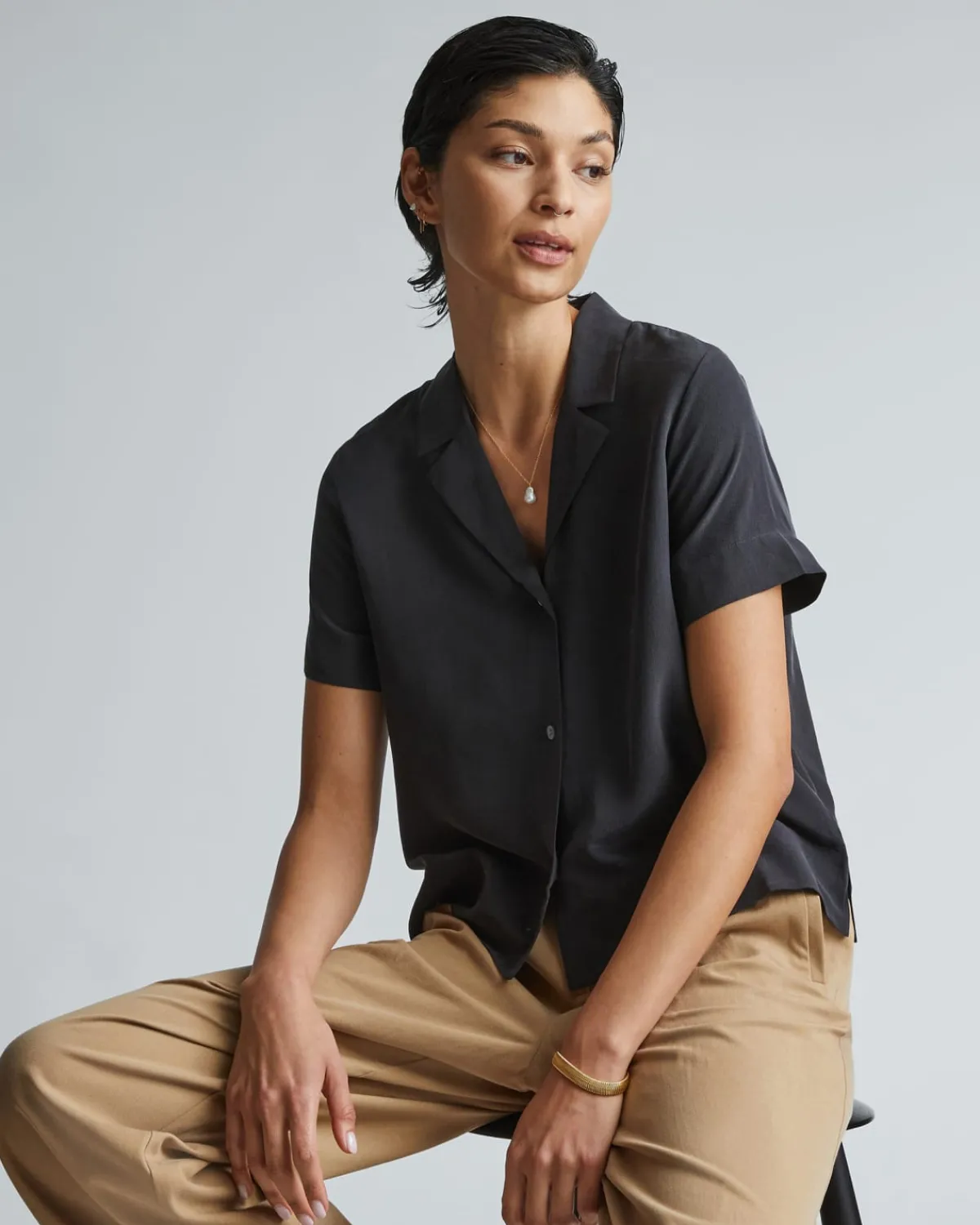 Everlane Tops*The Notch Shirt in Washable Silk