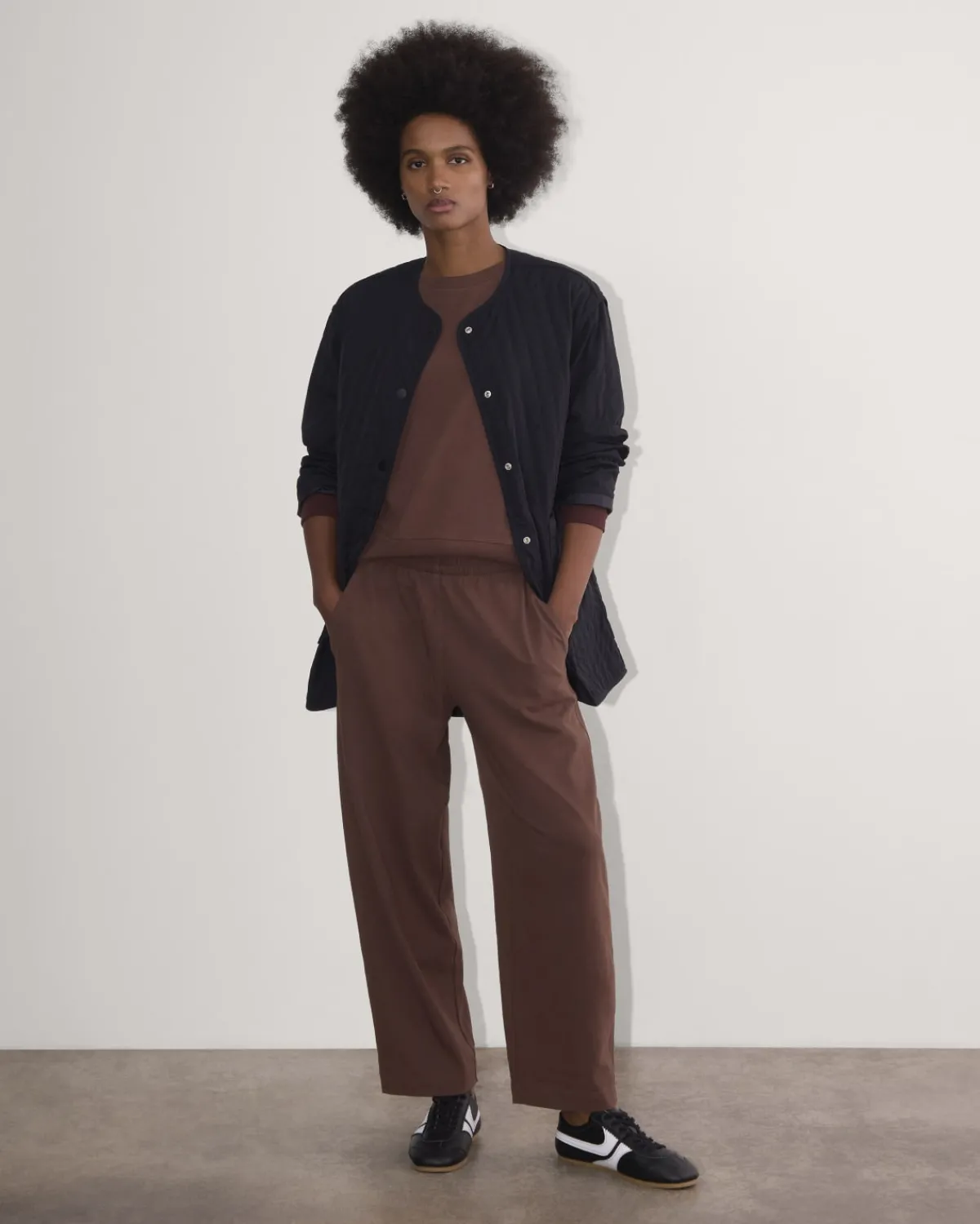 Everlane Loungewear|Pants*The Off-Duty Barrel Pant Dark Mahogany