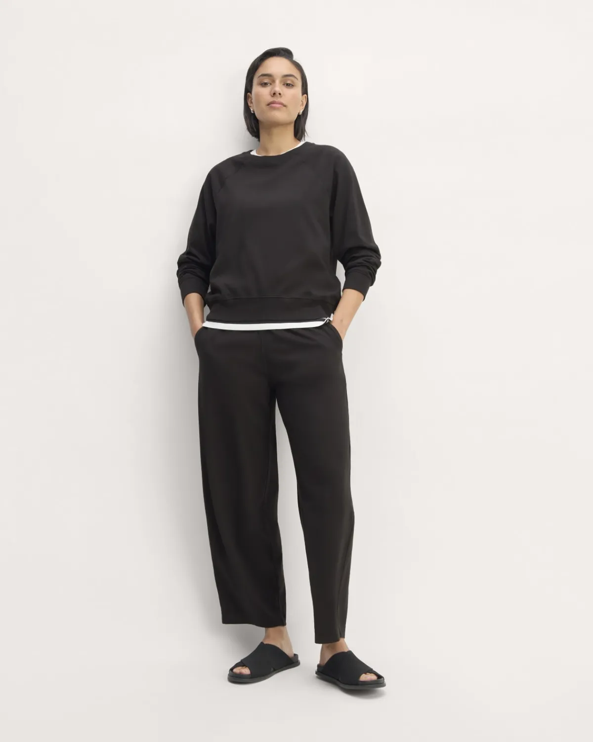 Everlane Loungewear|Pants*The Off-Duty Barrel Pant Dark Mahogany