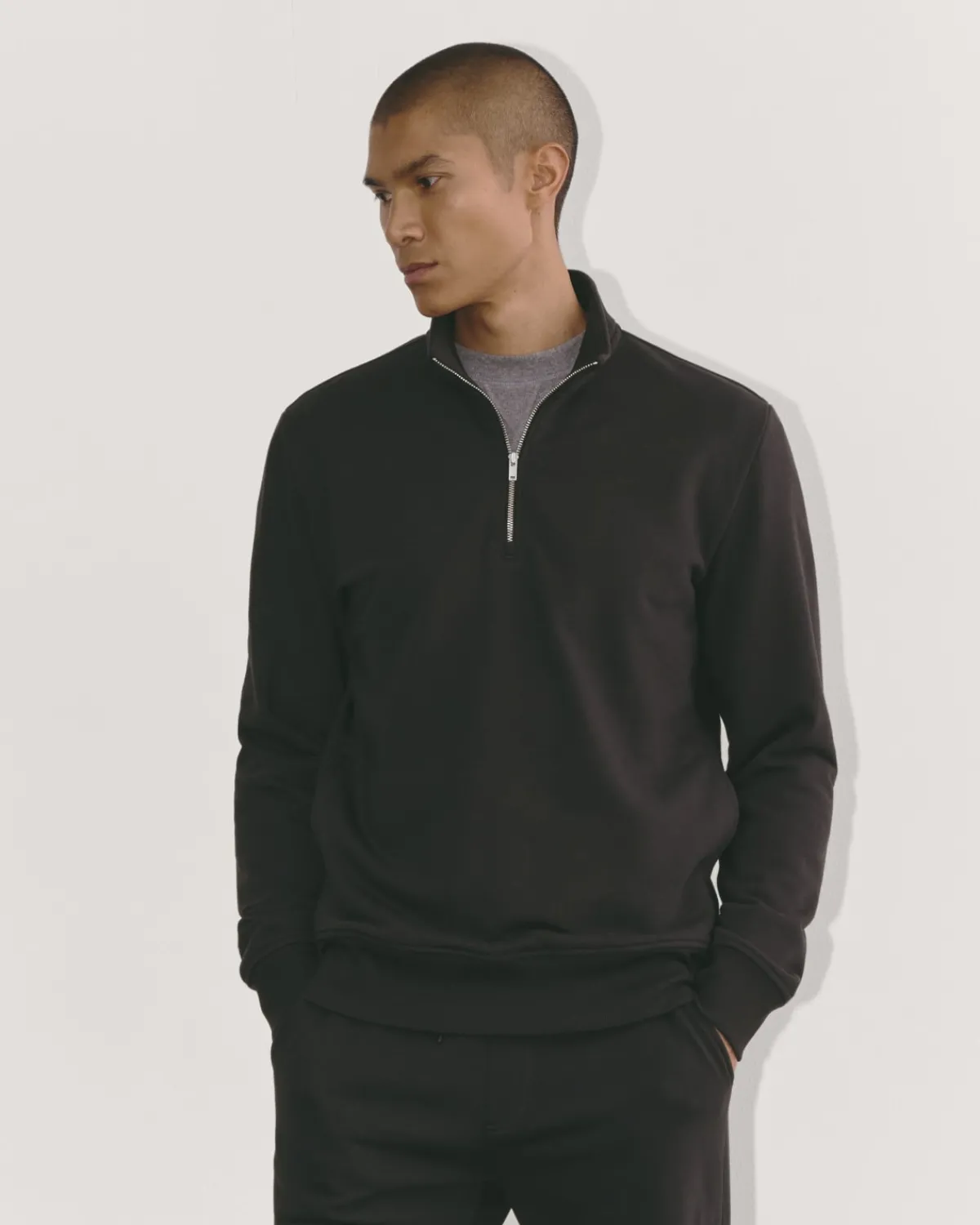 Everlane Shirts|Long Sleeve Shirts*The Off-Duty Terry Quarter-Zip