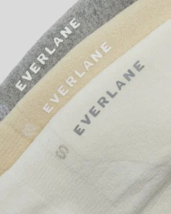 Everlane Accessories|Loungewear*The Organic Cotton No-Show Sock 3-Pack Neutral Multi