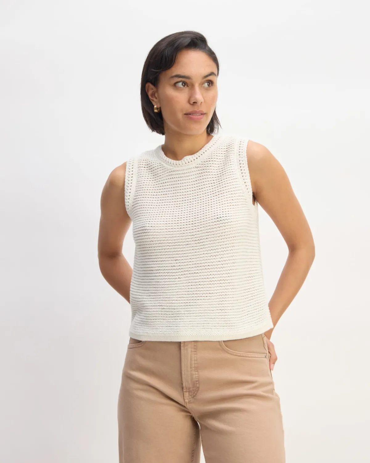 Everlane Sweaters*The Organic Cotton Open-Stitch Tank