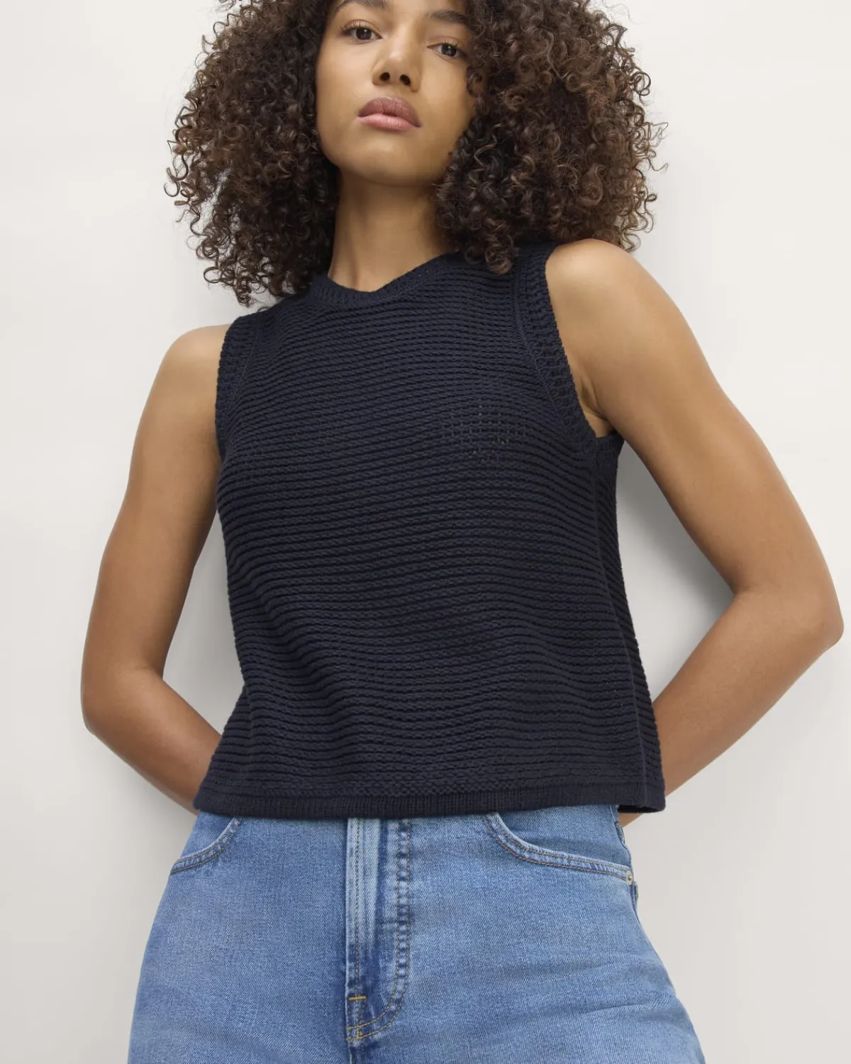 Everlane Sweaters*The Organic Cotton Open-Stitch Tank