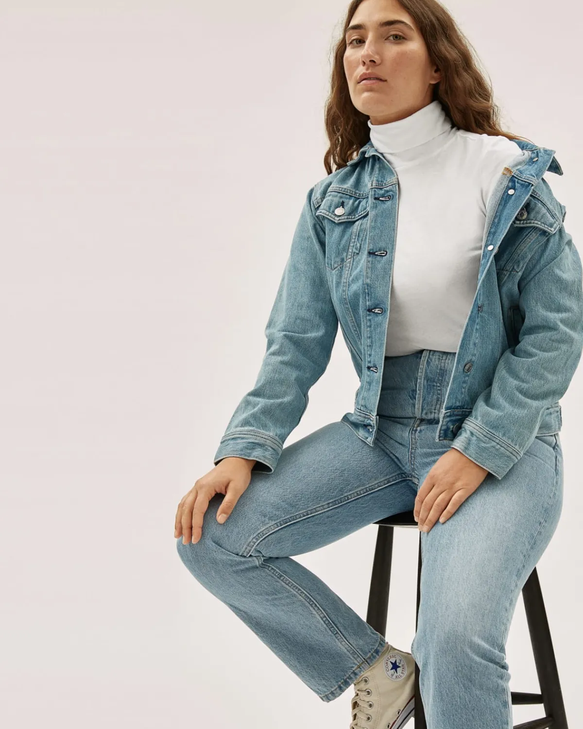 Everlane Tees|Long Sleeve Tees*The Organic Cotton Turtleneck White