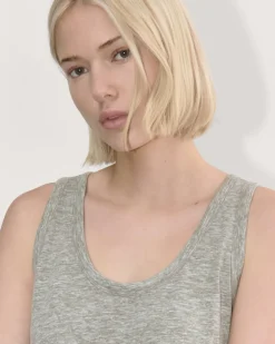 Everlane Loungewear|Tees*The Perform Tank Heathered Grey / Olive