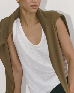 Everlane Loungewear|Tees*The Perform Tank Heathered Grey / Olive