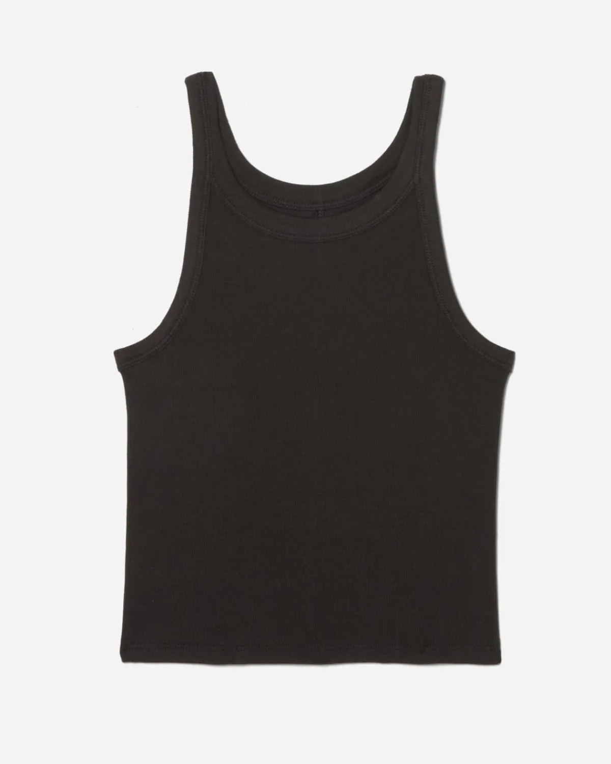 Everlane Tees*The Pima Micro-Rib Short Tank Black