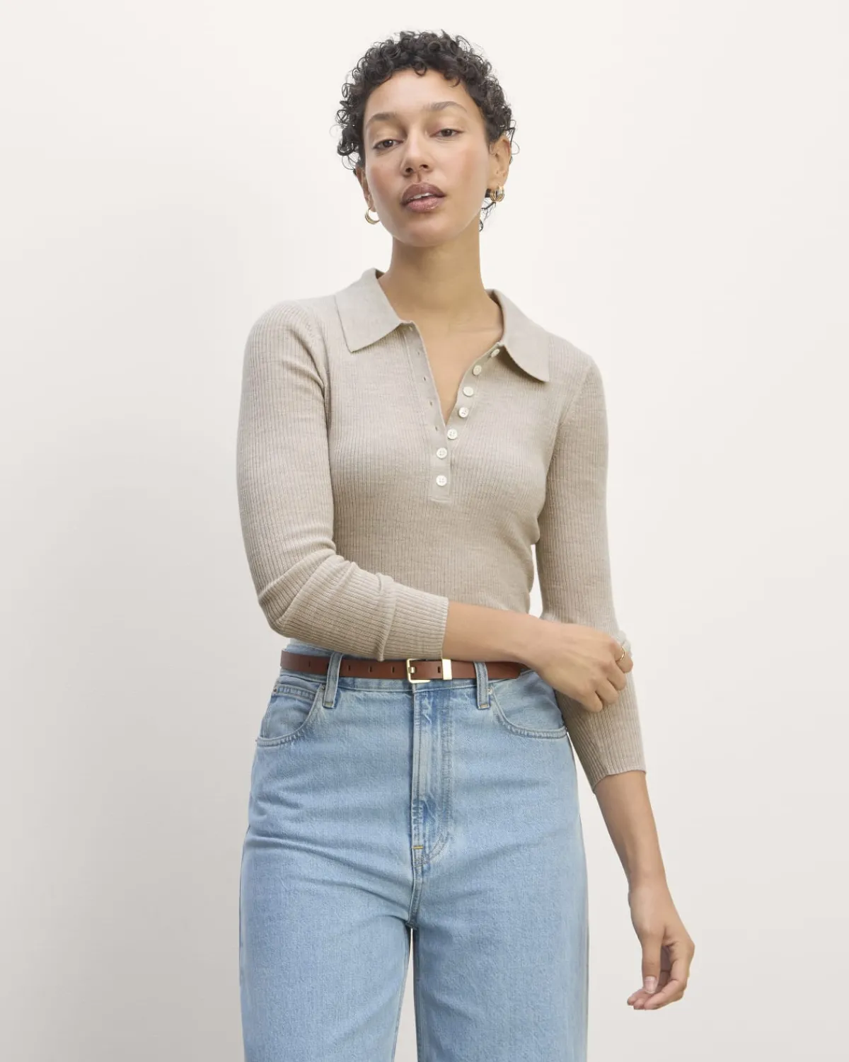 Everlane Sweaters*The Polo in Ultrasoft Merino