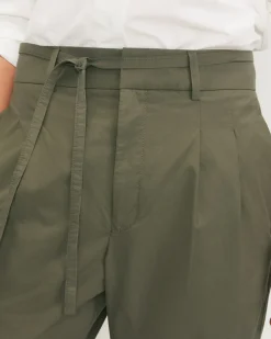 Everlane Pants|Pull-On Pants*The Poplin Pleated Taper Pant Kalamata
