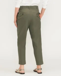Everlane Pants|Pull-On Pants*The Poplin Pleated Taper Pant Kalamata