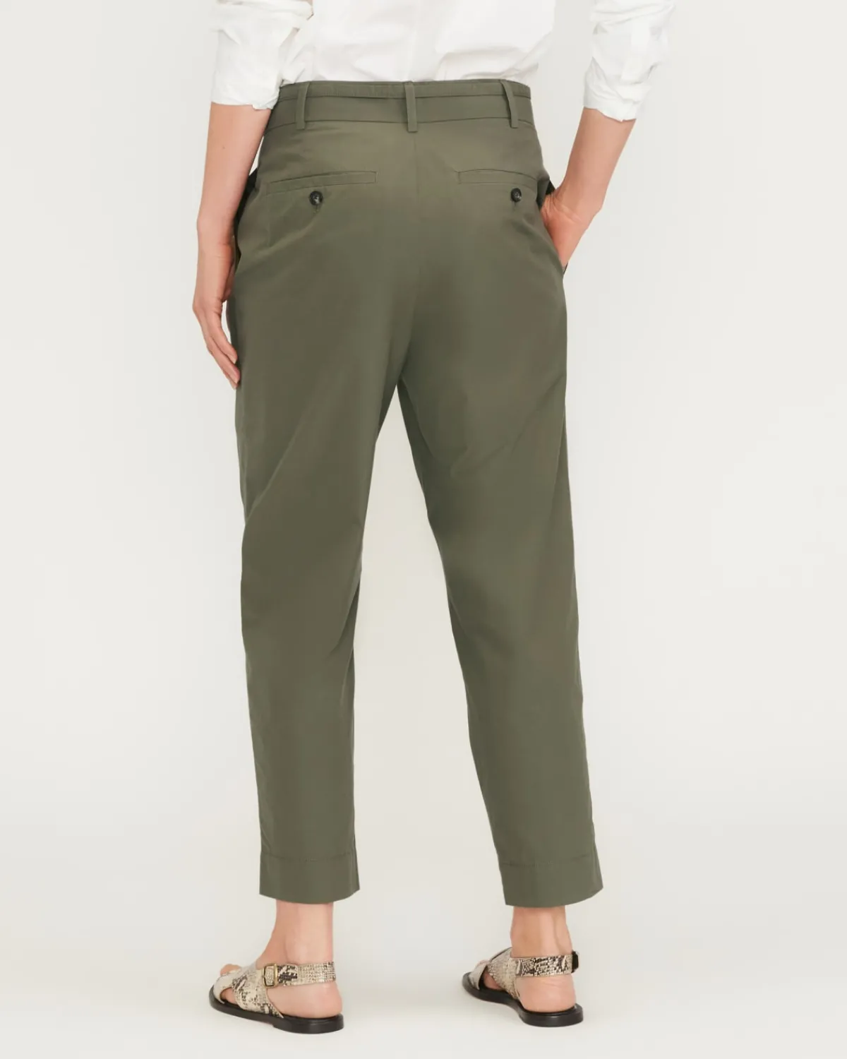 Everlane Pants|Pull-On Pants*The Poplin Pleated Taper Pant Kalamata