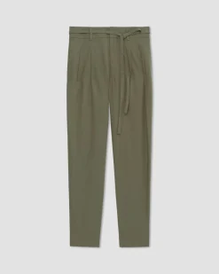 Everlane Pants|Pull-On Pants*The Poplin Pleated Taper Pant Kalamata