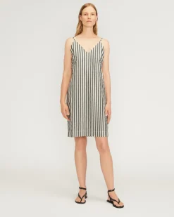Everlane Dresses*The Poplin Slip Dress Bone / Black