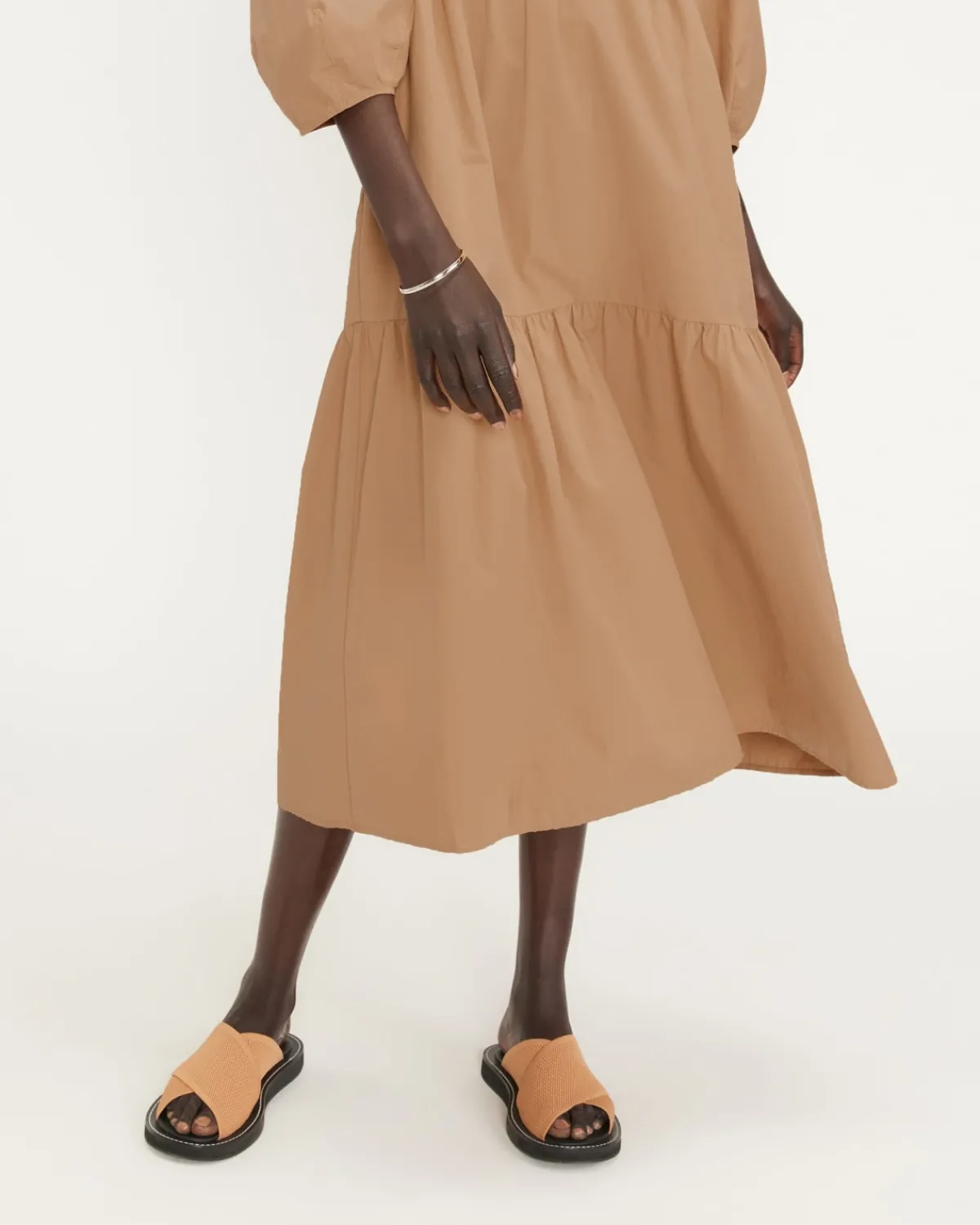 Everlane Dresses*The Poplin Tiered Dress Caramel