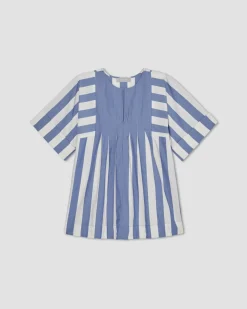 Everlane Tops*The Poplin Tunic Mazarine Blue / Bone