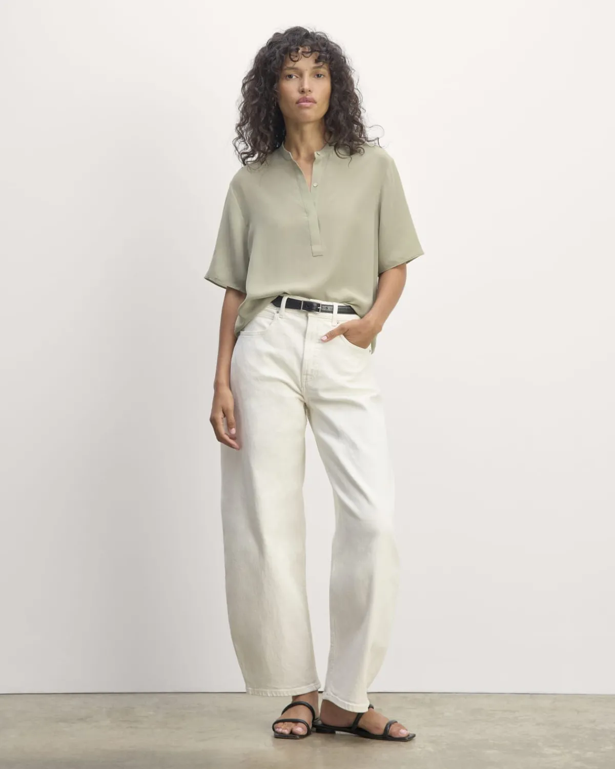 Everlane Tops*The Popover Top in Washable Silk