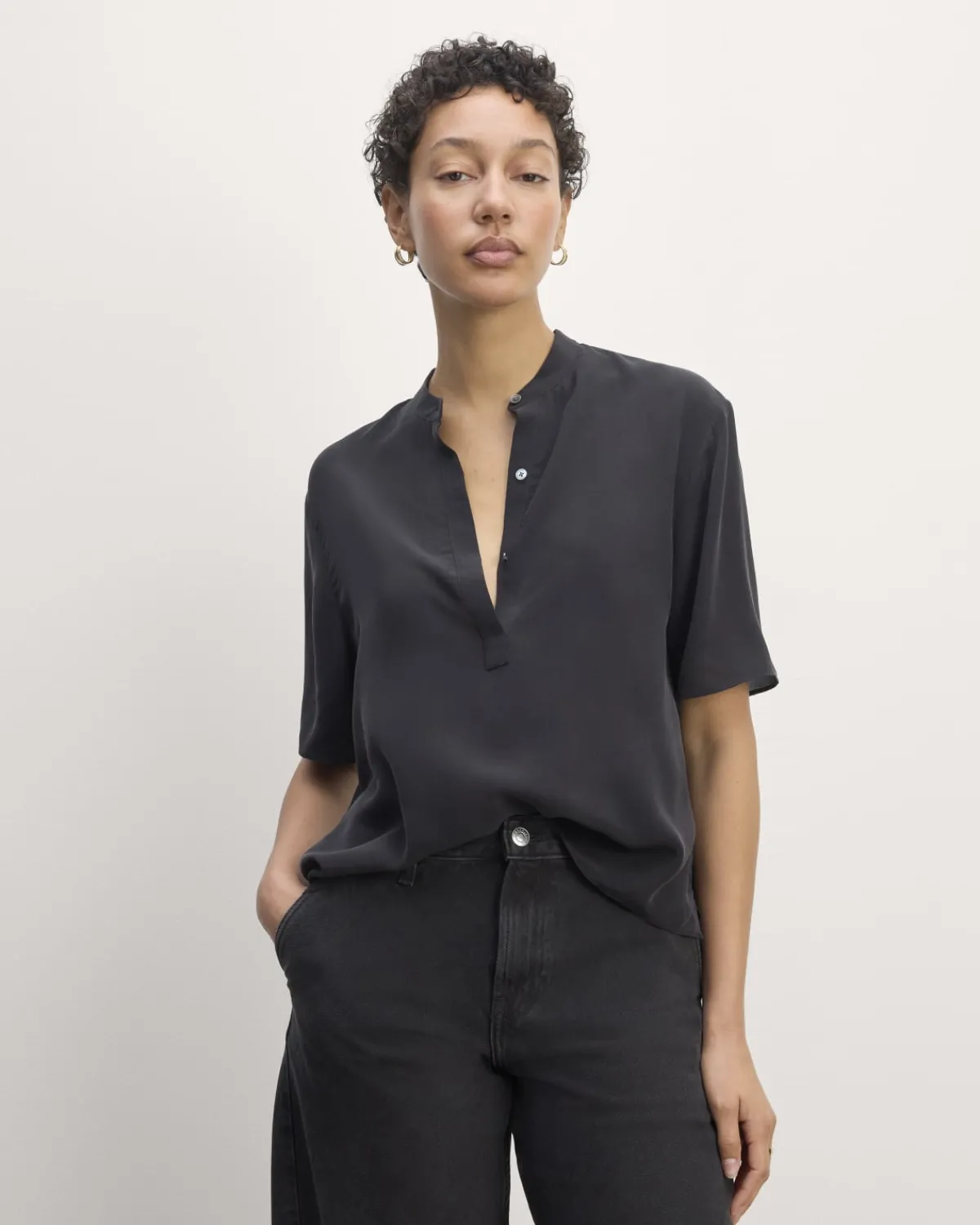 Everlane Tops*The Popover Top in Washable Silk