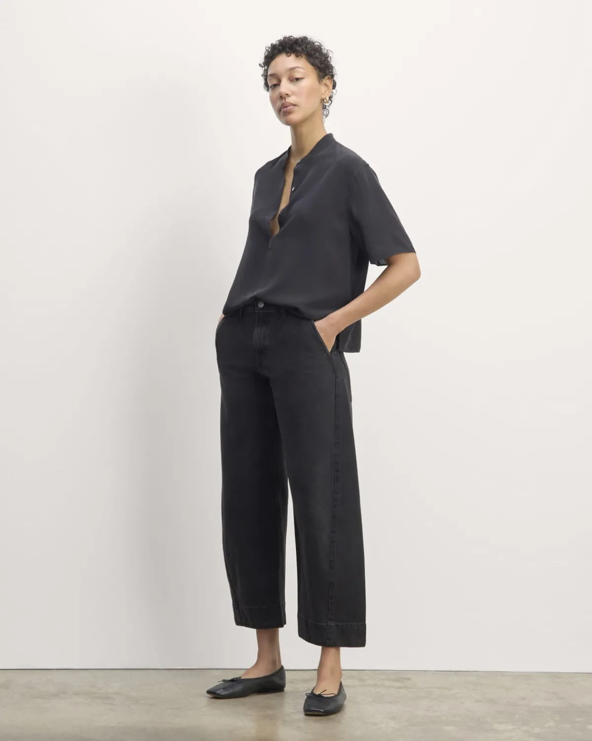 Everlane Tops*The Popover Top in Washable Silk