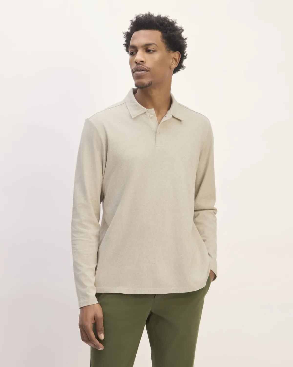 Everlane Shirts|Long Sleeve Shirts*The Premium Weight Long-Sleeve Polo