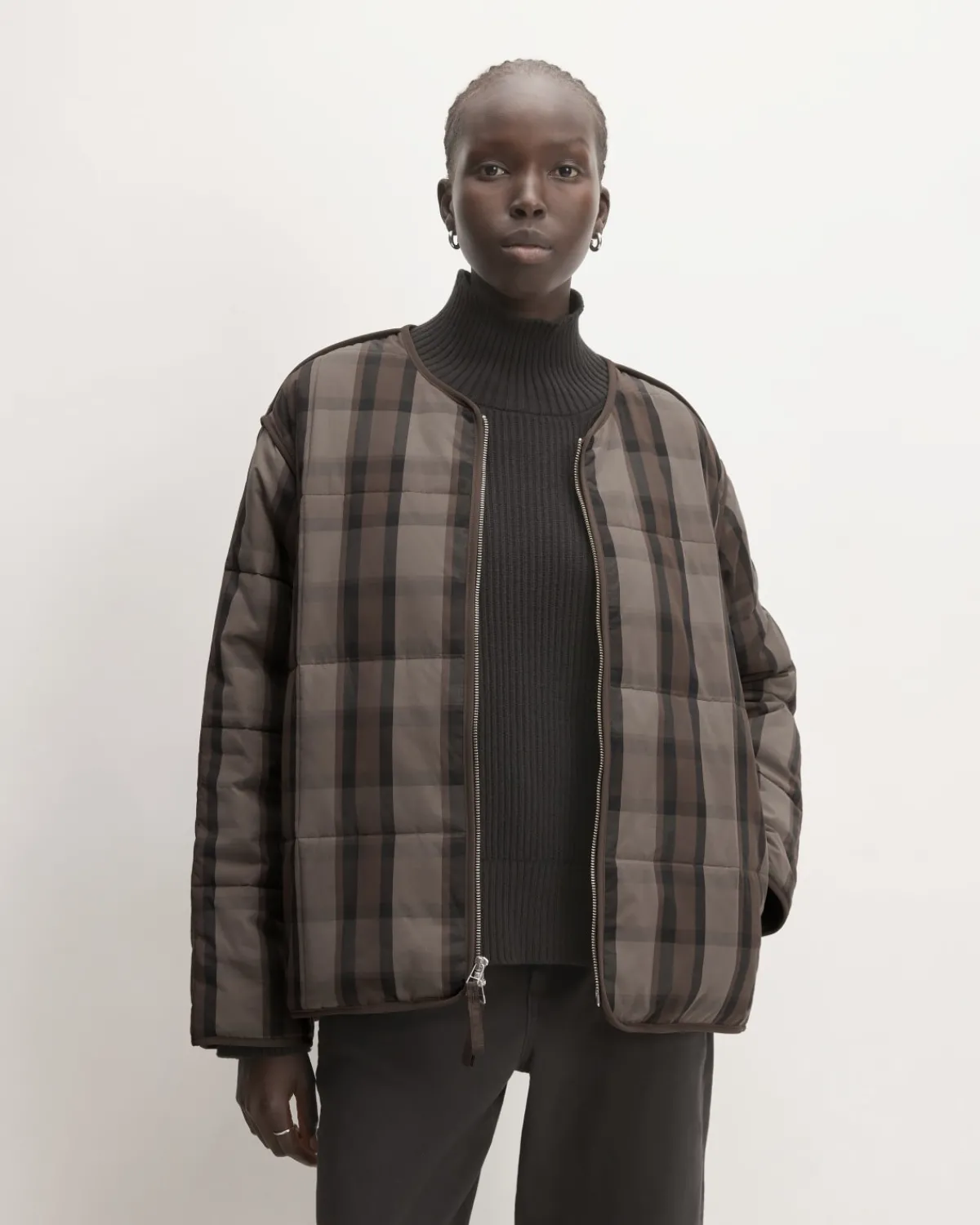 Everlane Jackets & Coats|Jackets*The Quilted Cotton Liner Abalone / Black / Earth Brown