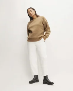 Everlane Loungewear*The ReNew Fleece Oversized Crew Tiger's Eye