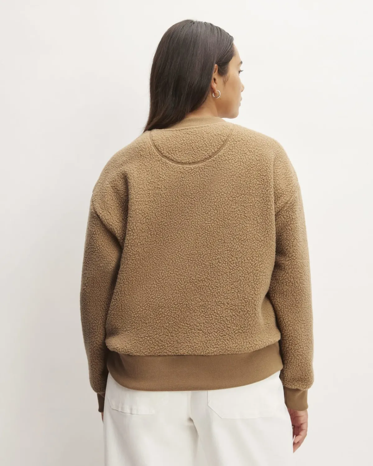 Everlane Loungewear*The ReNew Fleece Oversized Crew Tiger's Eye