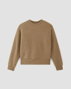 Everlane Loungewear*The ReNew Fleece Oversized Crew Tiger's Eye