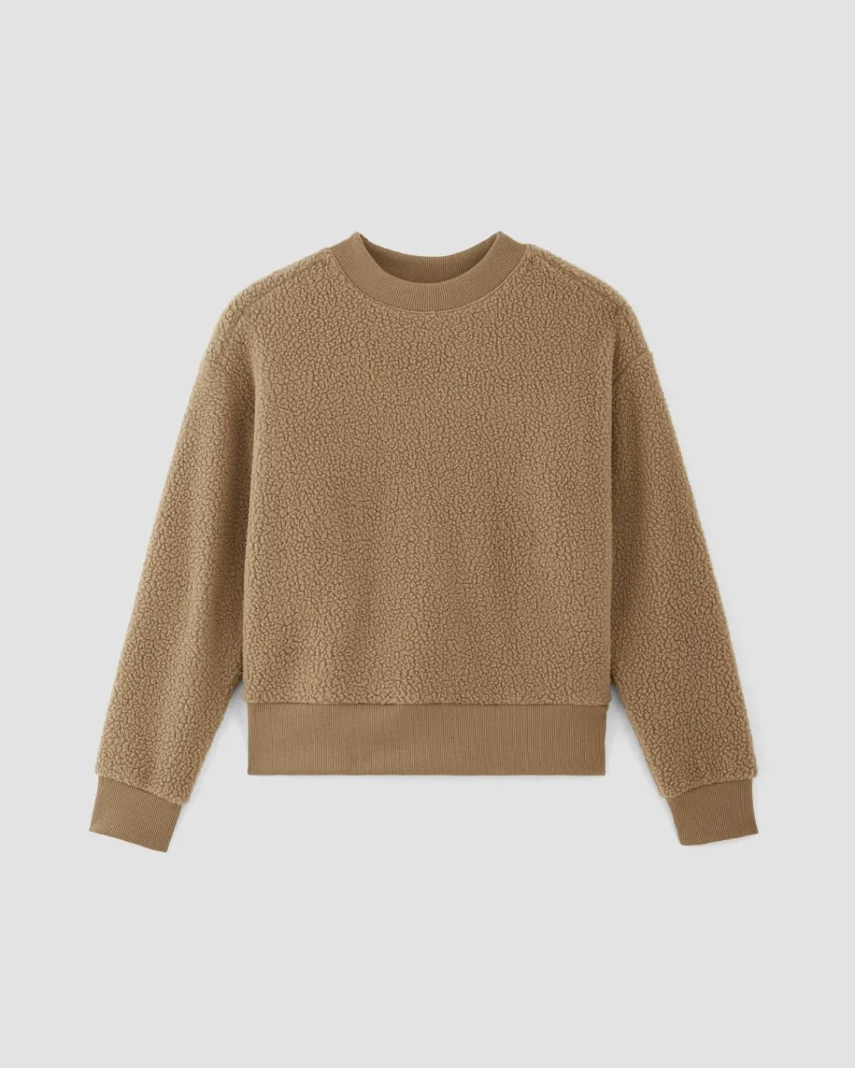 Everlane Loungewear*The ReNew Fleece Oversized Crew Tiger's Eye