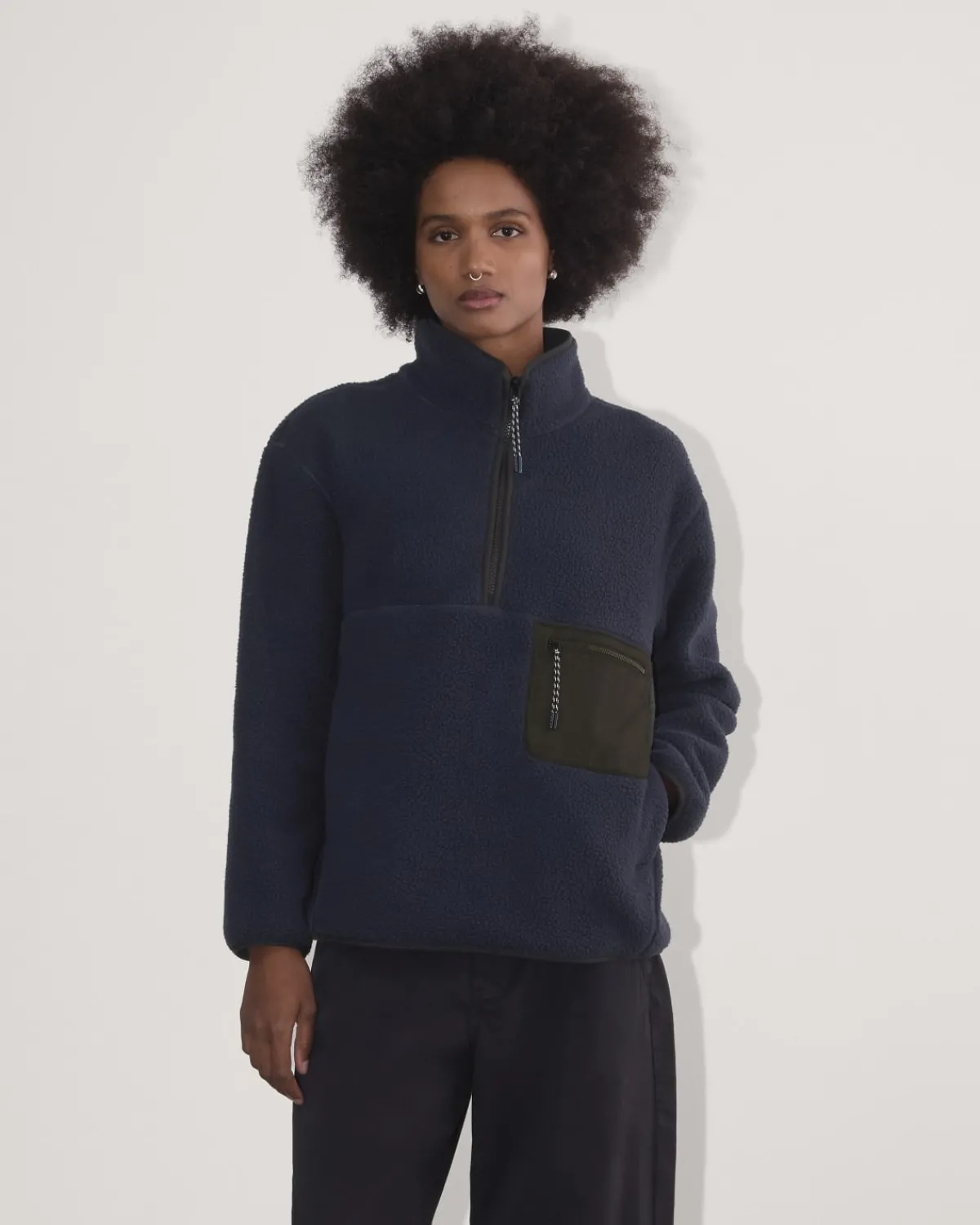 Everlane Loungewear*The ReNew Fleece Oversized Half-Zip