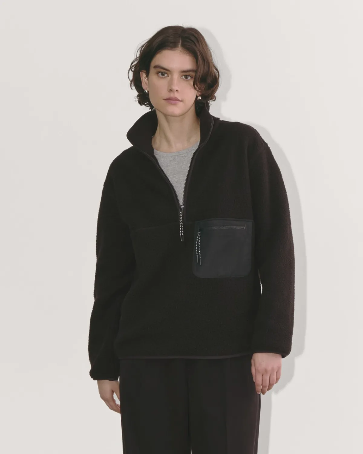 Everlane Loungewear*The ReNew Fleece Oversized Half-Zip