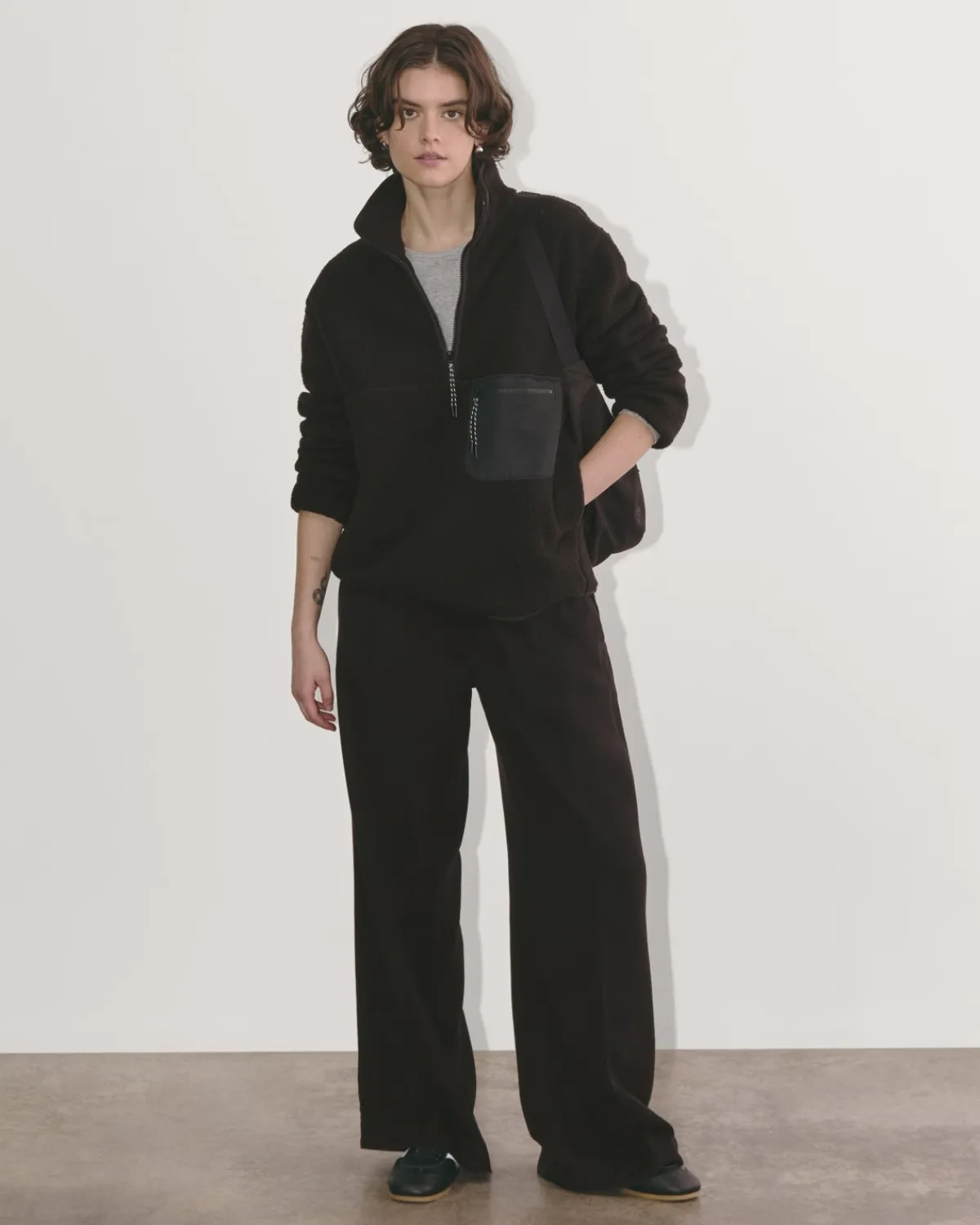 Everlane Loungewear*The ReNew Fleece Oversized Half-Zip