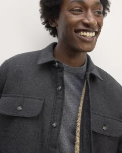 Everlane Jackets & Coats|Shirts*The ReNew Fleece-Lined Heavyweight Overshirt Deep Navy