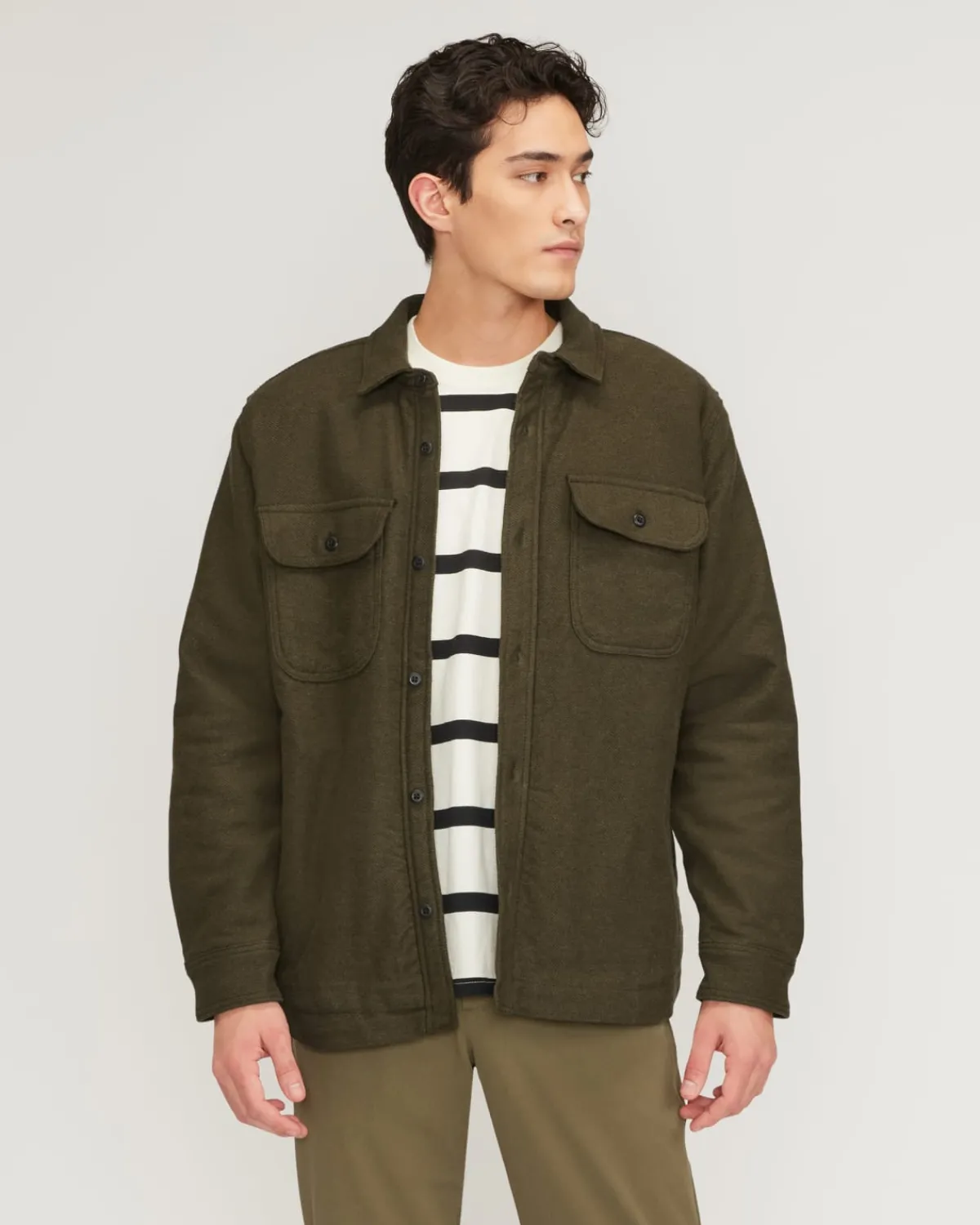 Everlane Jackets & Coats|Shirts*The ReNew Fleece-Lined Heavyweight Overshirt Deep Navy