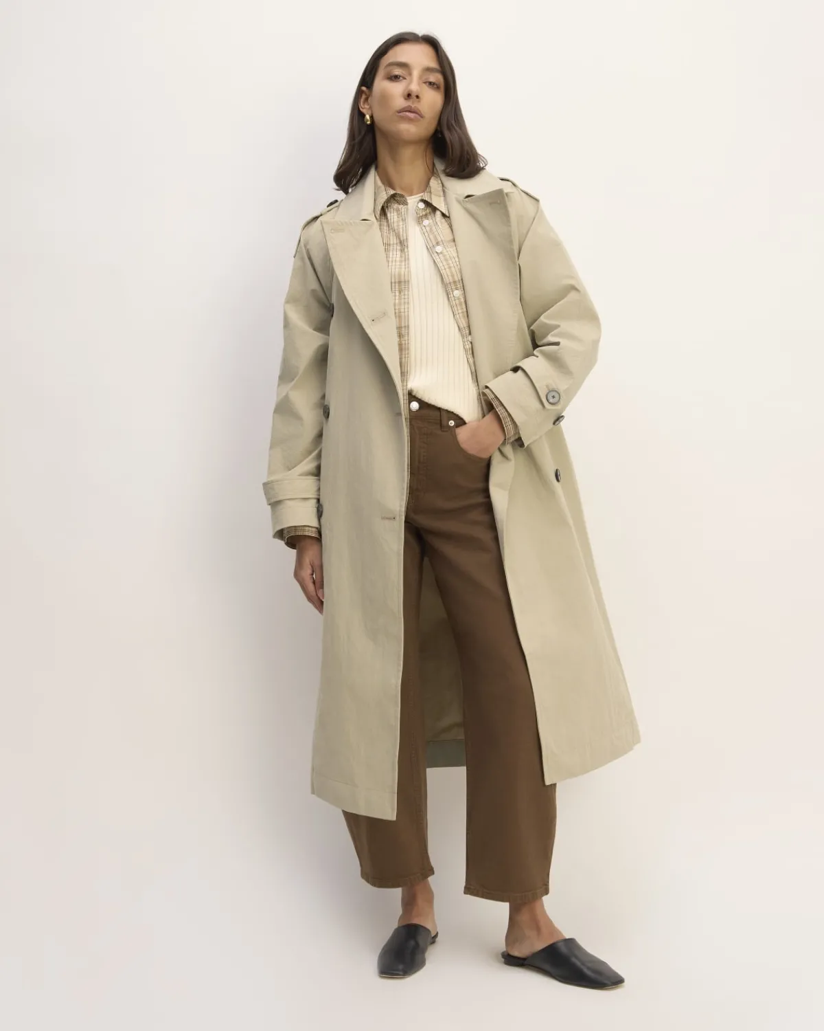 Everlane Jackets & Coats*The ReNew Long Trench Coat Trench Coat Khaki