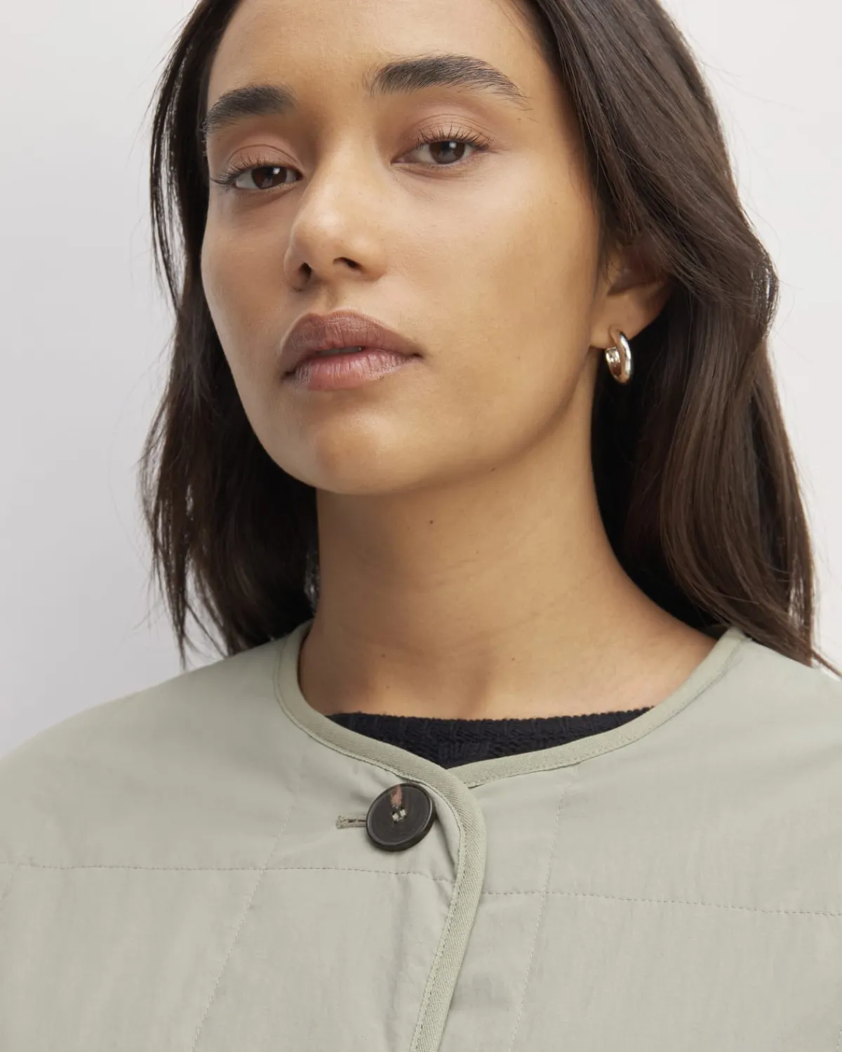 Everlane Jackets & Coats|Puffers & Quilted Jackets*The ReNew Quilted Long Liner Sage Green